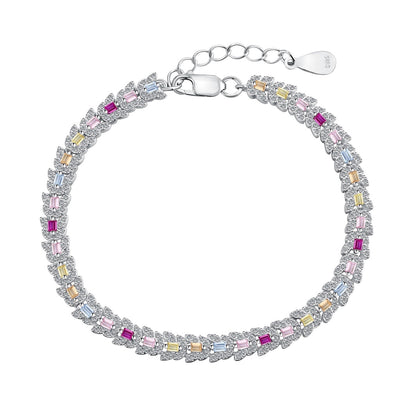 [Olivia JW]Delicate Colorful Multi Cut Daily Bracelet