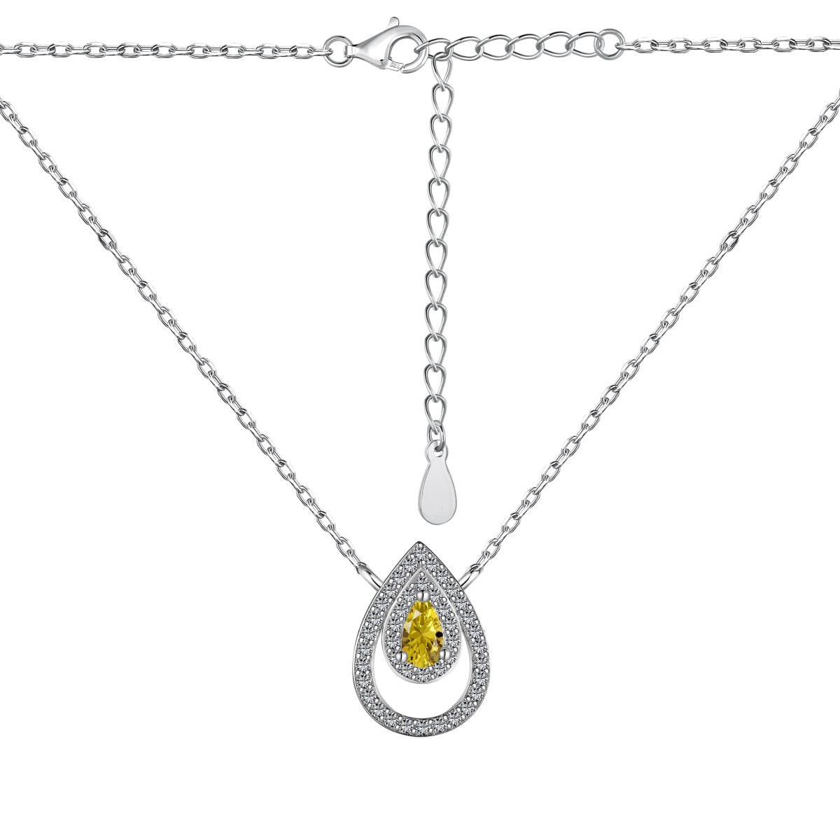 [Olivia JW]Sparkling Pear Cut Necklace