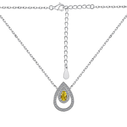 [Olivia JW]Sparkling Pear Cut Necklace