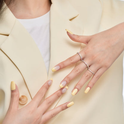 [Olivia JW]Radiant Sparkling Round Cut Daily Ring