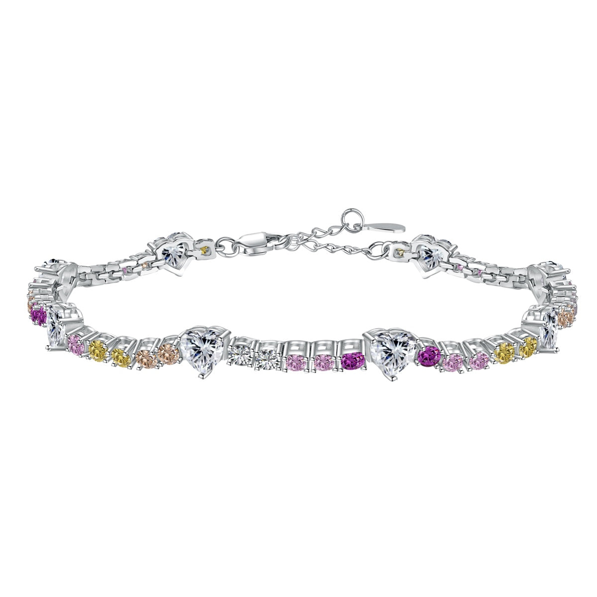 [Olivia JW]Romantic Heart Shape Round Cut Lover Bracelet