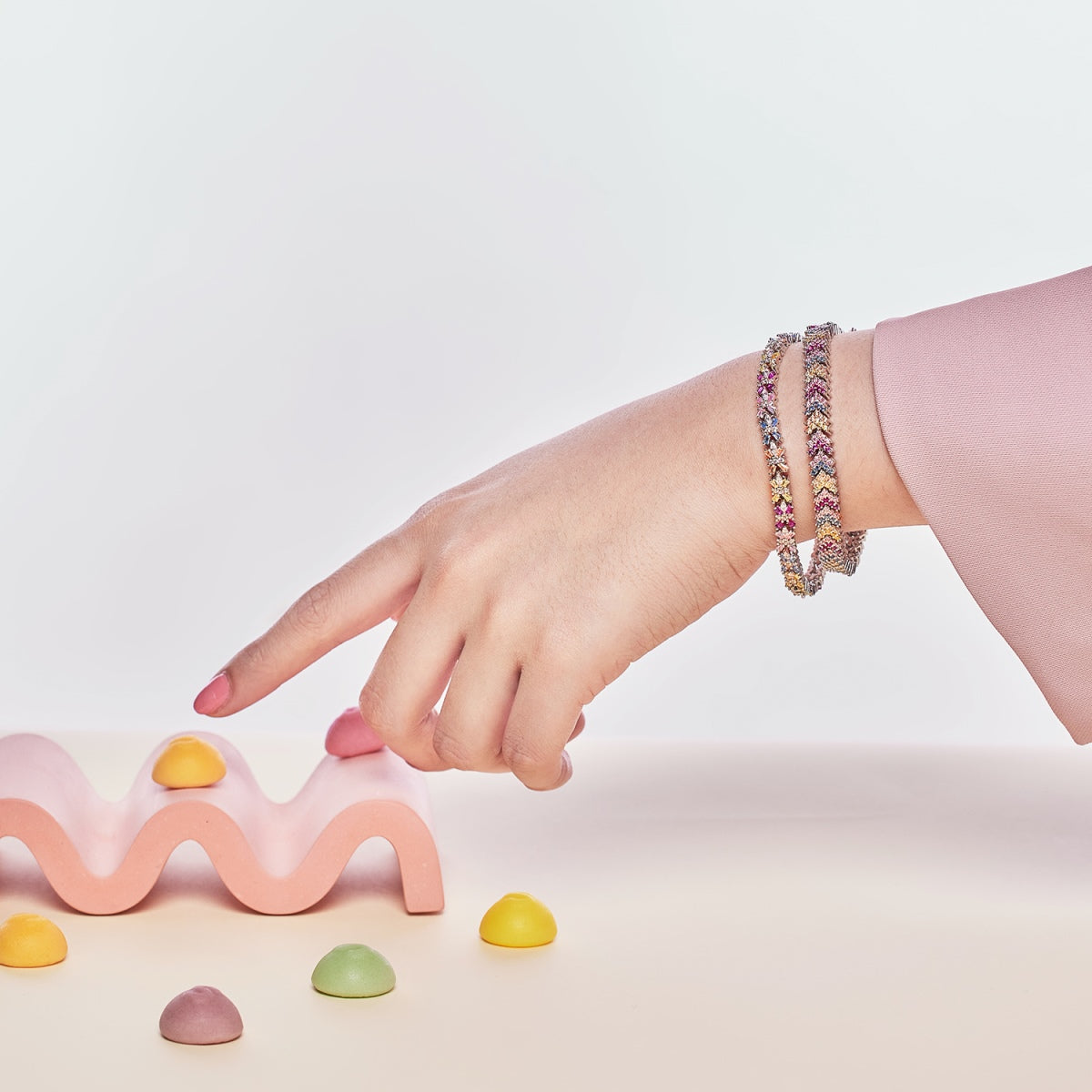 [Olivia JW]Radiant Colorful Emerald Cut Party Bracelet