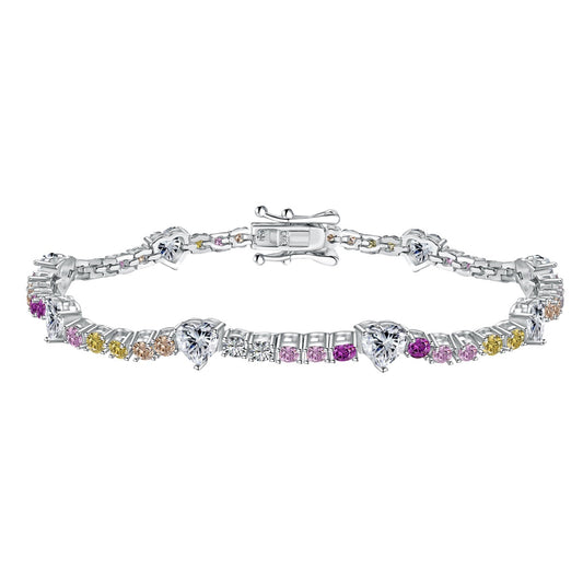 [Olivia JW]Romantic Heart Shape Round Cut Lover Bracelet