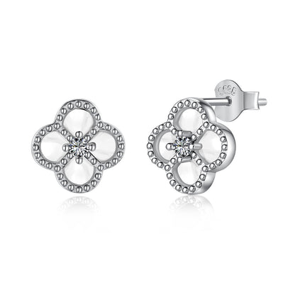 [Olivia JW]Four-Leaf Clover Flower Shape Exquisite Earrings