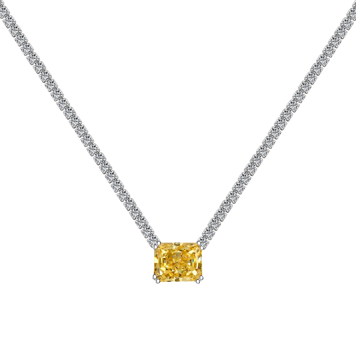 [Olivia JW]4.0 Carat Elegant Radiant Cut Necklace