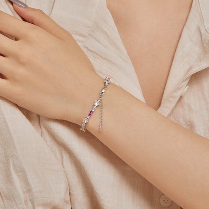 [Olivia JW]Romantic Heart Shape Round Cut Lover Bracelet