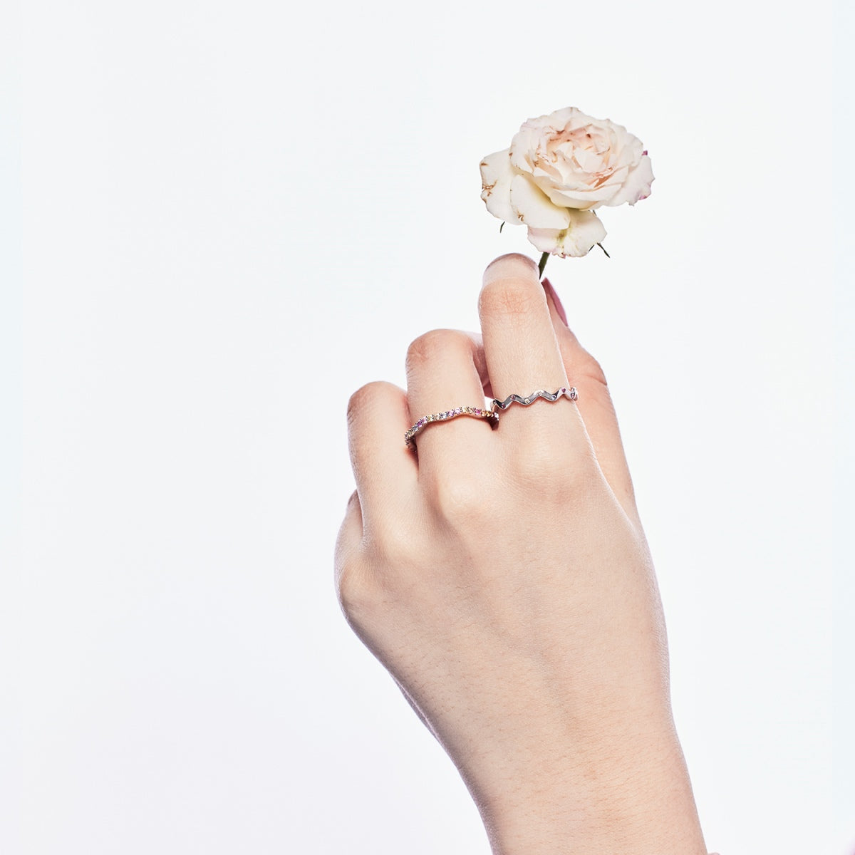 [Olivia JW]Dainty Colorful Round Cut Party Ring