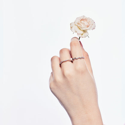 [Everoly JW]Dainty Colorful Round Cut Party Ring