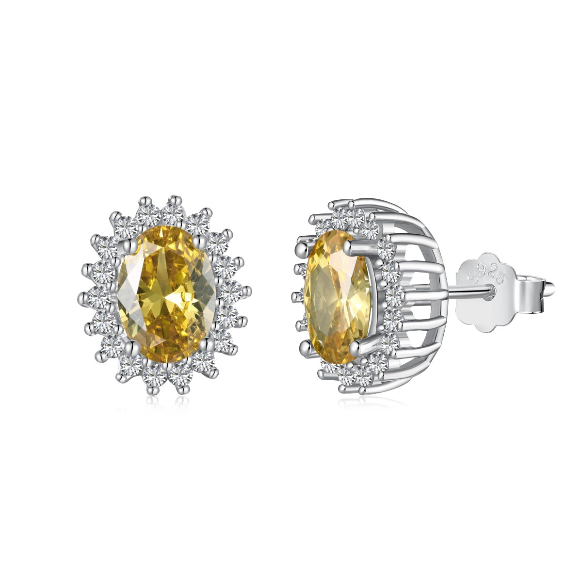 [Everoly JW]Delicate Radiant Oval Cut Daily Earrings