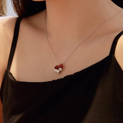 [Olivia JW]Dainty Red Heart Necklace
