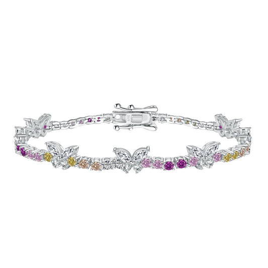 [Olivia JW]Ornate Colorful Butterfly Shape Round Cut Daily Bracelet