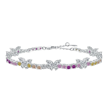 [Olivia JW]Ornate Colorful Butterfly Shape Round Cut Daily Bracelet