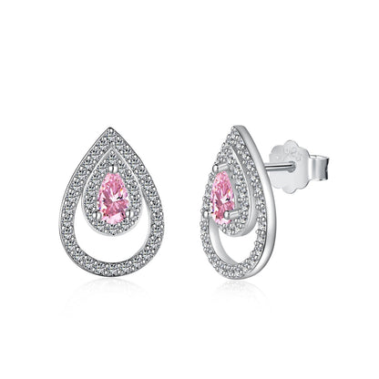 [Olivia JW]Sparkling Delicate Water Drop Shape Daily Earrings