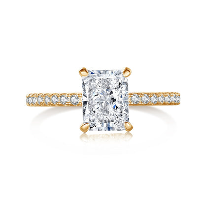 [Olivia JW]2.0 Carat Dazzling Sparkling Radiant Cut Party Ring
