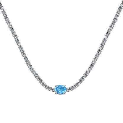 [Olivia JW]1.0 Carat Shining Oval Cut Necklace