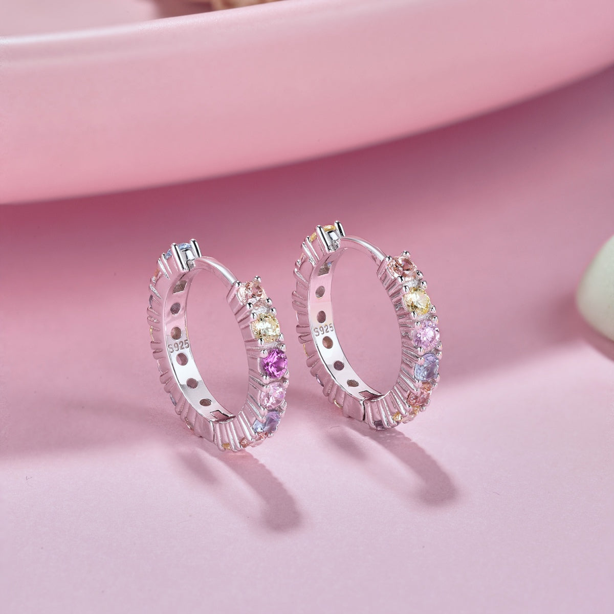 [Olivia JW]Radiant Colorful Round Cut Earrings