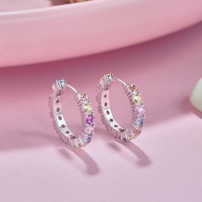 [Olivia JW]Radiant Colorful Round Cut Earrings