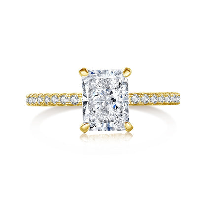 [Olivia JW]2.0 Carat Dazzling Sparkling Radiant Cut Party Ring