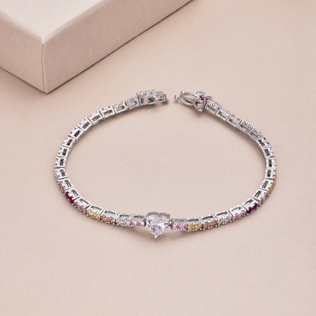[Olivia JW]Delicate Romantic Heart Shape Lover Bracelet