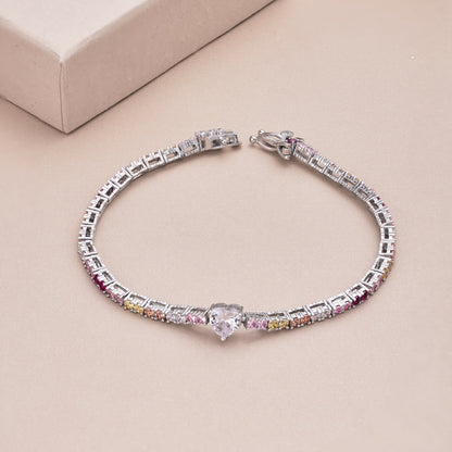 [Olivia JW]Delicate Romantic Heart Shape Lover Bracelet
