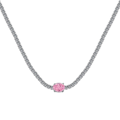 [Olivia JW]1.0 Carat Shining Oval Cut Necklace