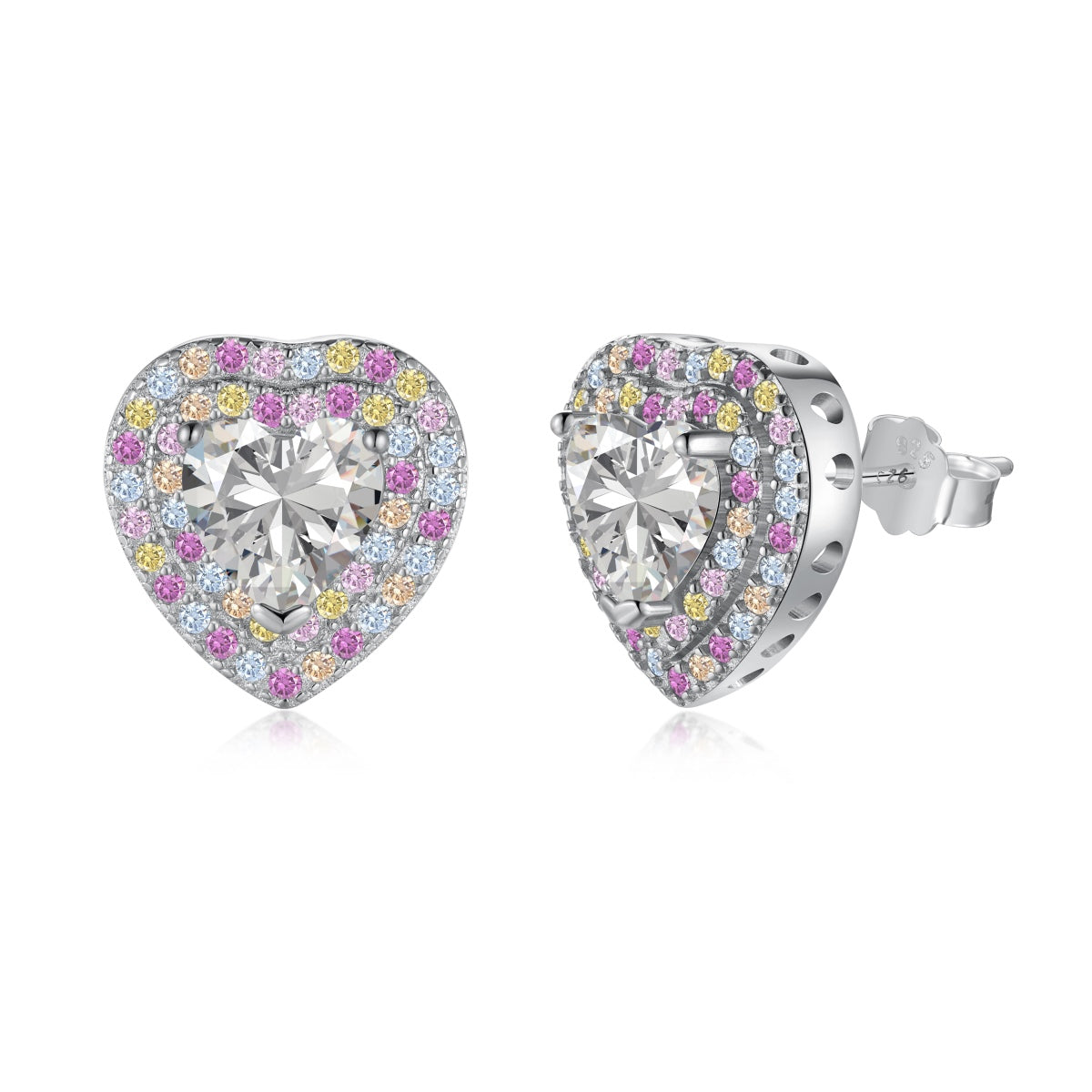 [Olivia JW]Dazzling Heart Shape Lover Earrings