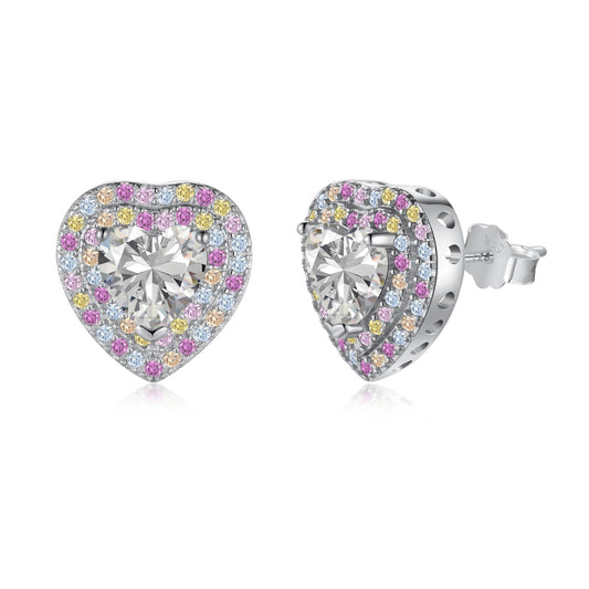 [Olivia JW]Dazzling Heart Shape Lover Earrings