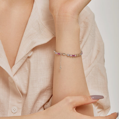 [Olivia JW]Delicate Colorful Emerald Cut Party Bracelet