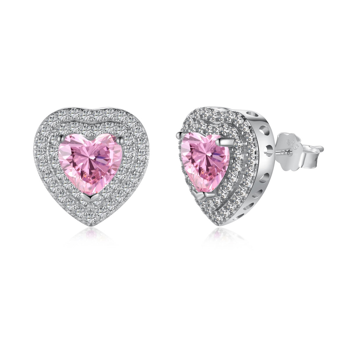[Olivia JW]Dazzling Heart Shape Lover Earrings