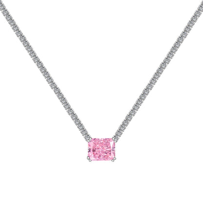 [Olivia JW]4.0 Carat Elegant Radiant Cut Necklace