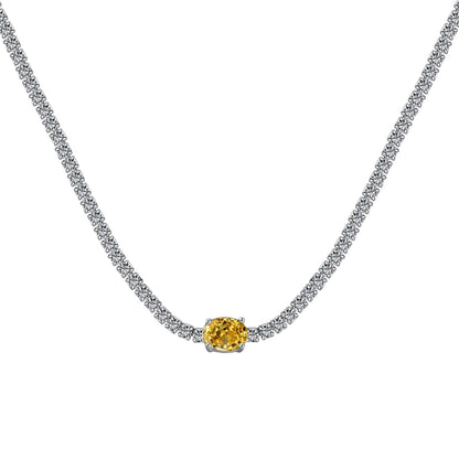 [Olivia JW]1.0 Carat Shining Oval Cut Necklace