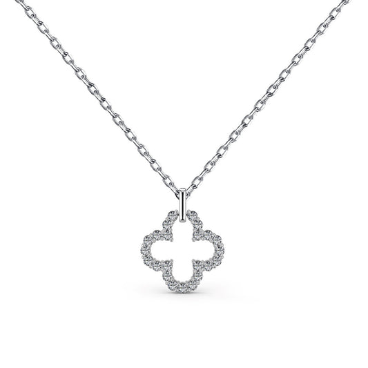 [Olivia JW]Four-Leaf Clover Hollow Design Exquisite Necklace