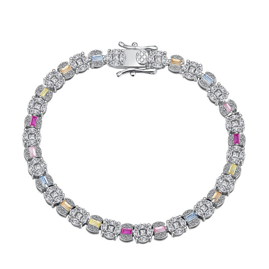 [Olivia JW]Dazzling Radiant Multi Cut Daily Bracelet
