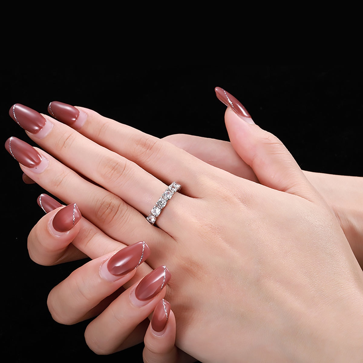 [Olivia JW]Eternity Round Cut Tennis Ring