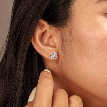 [Everoly JW]Ornate Square Shape Earrings