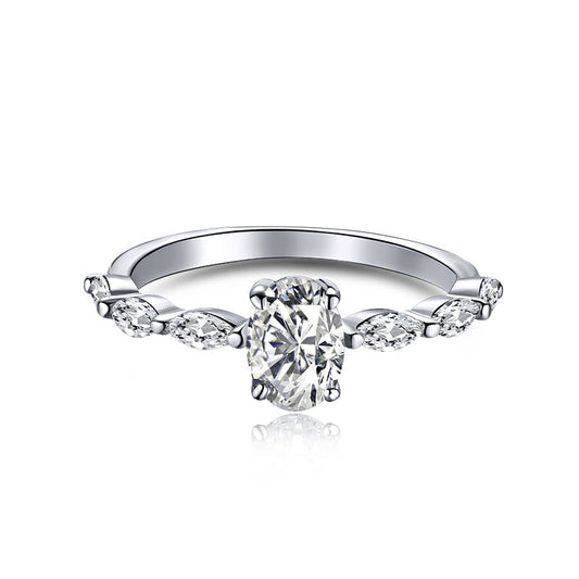 [Olivia JW]0.75 Carat Luxurious Vibrant Elongated Cushion Cut Daily Ring