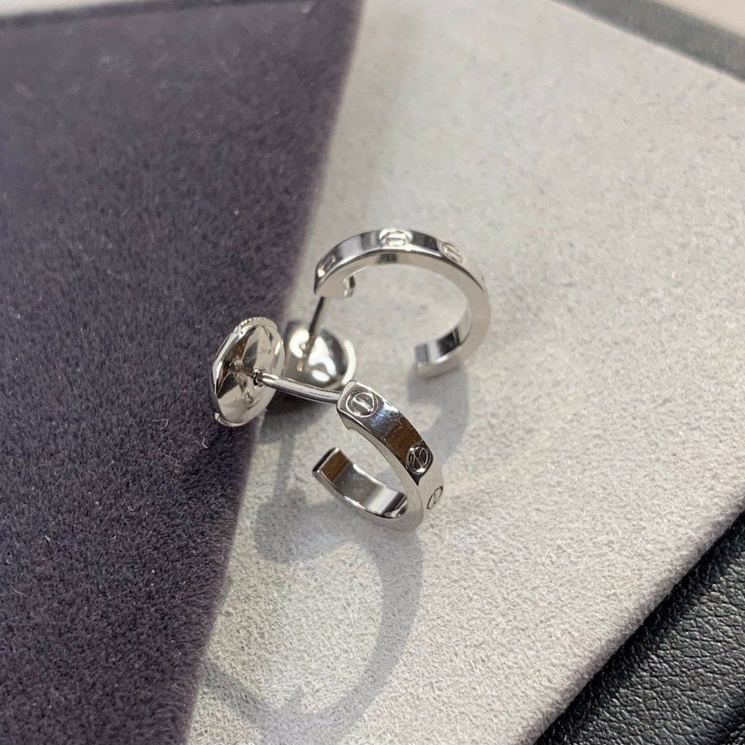 [Everoly JW]LOVE EARRINGS 2.65MM SILVER