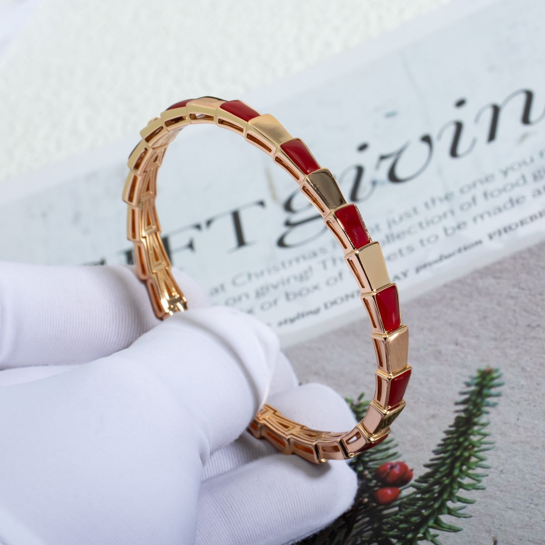 [OLIVIA]SERPENTI BRACELET PINK GOLD RUBELLITE