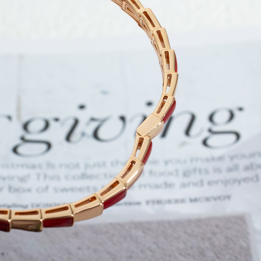 [OLIVIA]SERPENTI BRACELET PINK GOLD RUBELLITE