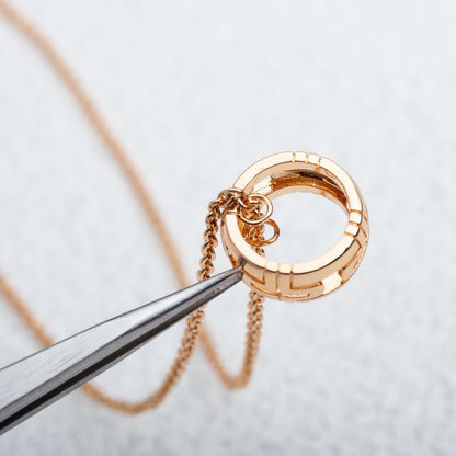 [OLIVIA]PARENTESI NECKLACE PINK GOLD