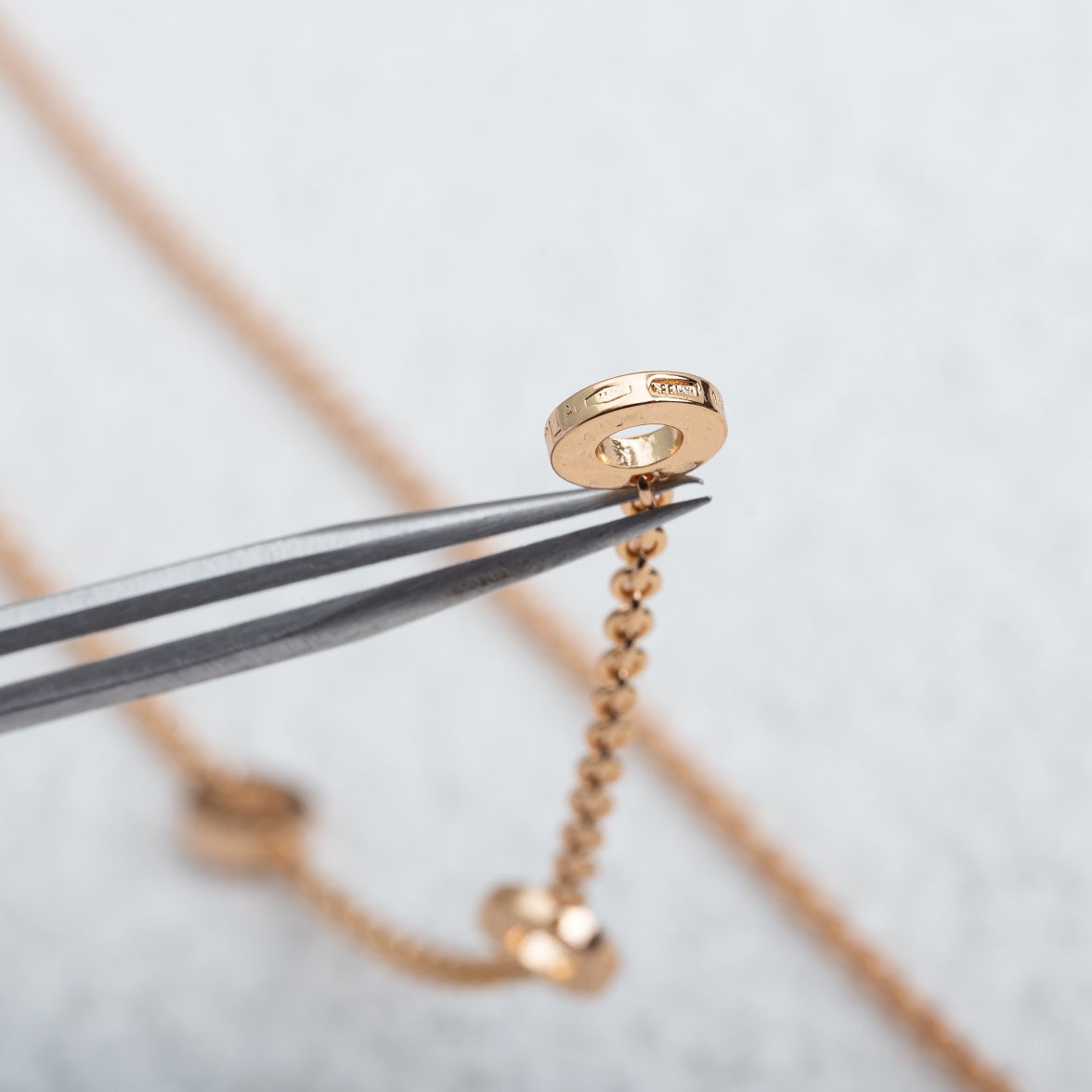 [OLIVIA]PARENTESI NECKLACE PINK GOLD