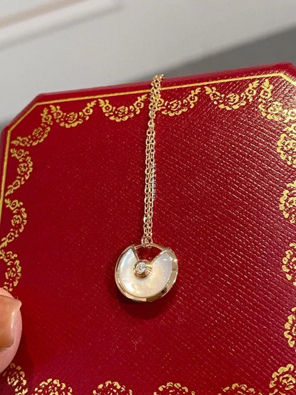 [Everoly JW]AMULETT ROSÉGOLD MOP HALSKETTE