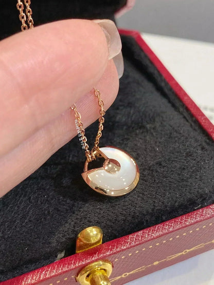 [Everoly JW]AMULETT ROSÉGOLD MOP HALSKETTE