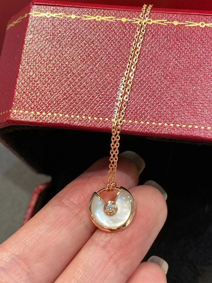 [Everoly JW]AMULETT ROSÉGOLD MOP HALSKETTE