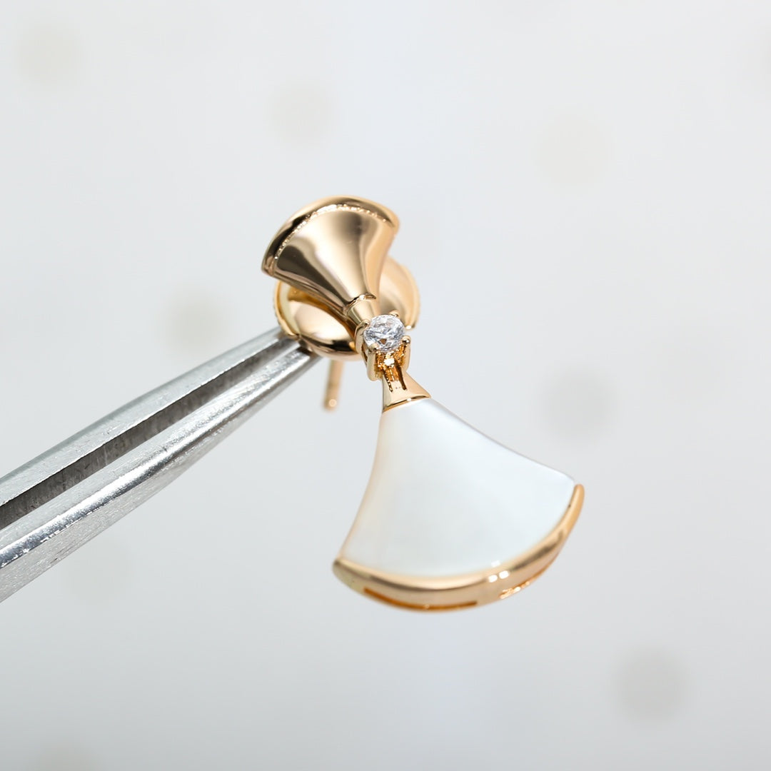 [OLIVIA]DREAM MOP PINK GOLD EARRINGS