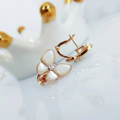 [Olivia JW]BUTTERFLY MOP DIAMOND EARRINGS