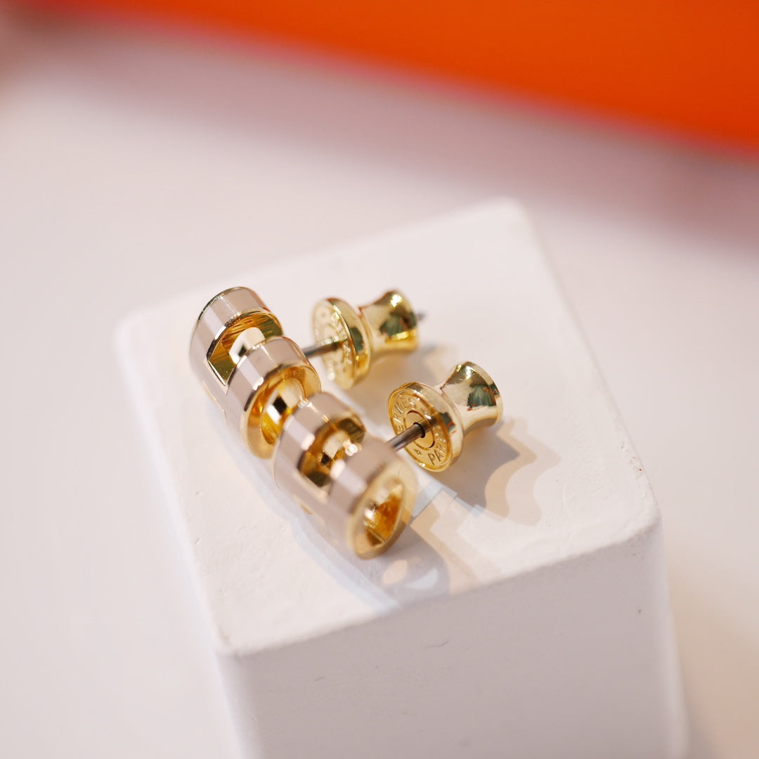 [Everoly JW]MINI POP H GOLD EARRINGS GREY