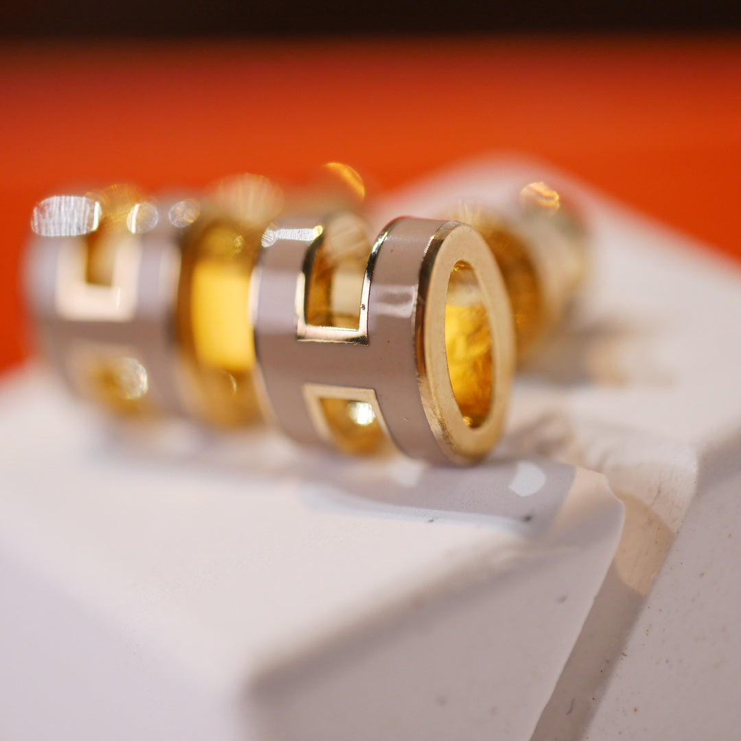 [Everoly JW]MINI POP H GOLD EARRINGS GREY