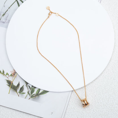 [OLIVIA]SERPENTI PINK GOLD NECKLACE DIAMOND