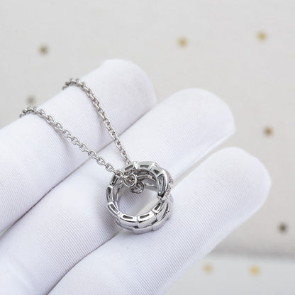 [OLIVIA]SERPENTI SILVER NECKLACE DIAMOND